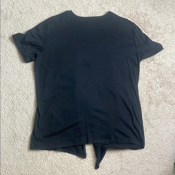 Black Asymmetrical Short Sleeve Tee - Picture 4 of 4